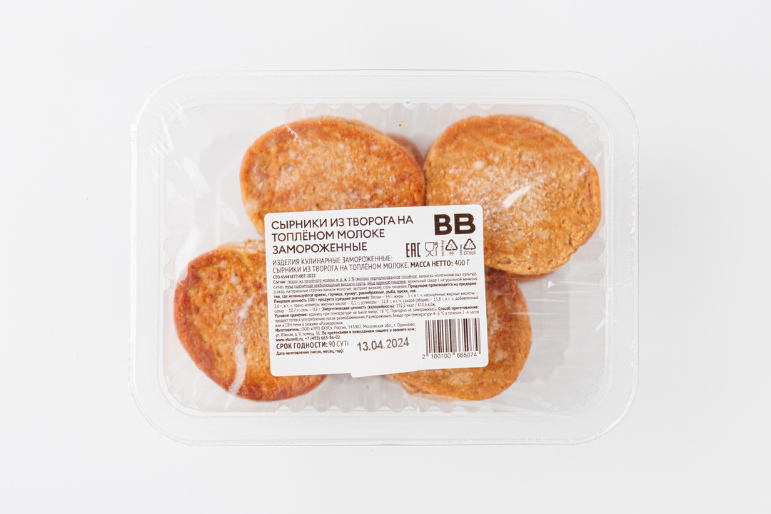 

Сырники из творога на топленом молоке, зам.(Продукт замороженный) 400 г