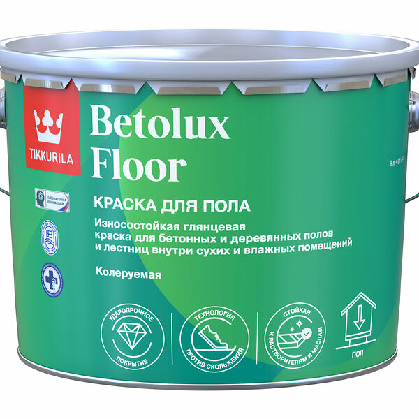 Краска Tikkurila Betolux Floor, глянцевая, для внутренних работ, 9 л