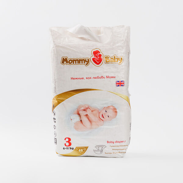 Подгузники Mommy Baby 6-11 кг, 48 штук/уп