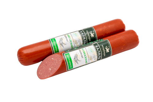 Колбаса копчено-вареная Кочевники Сервелат Кавказский Халяль 330 г