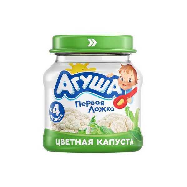Пюре овощное Агуша Цветная капуста 80г ст/б ДП