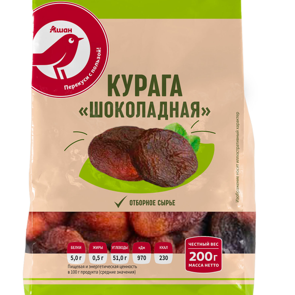 Шоколадная Курага АШАН Красная птица