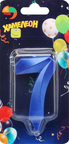 

Свеча ХАМЕЛЕОН Цифра 7 Грань, золото