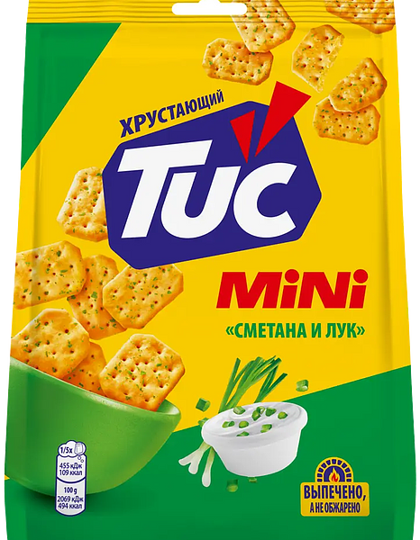Крекеры TuC Mini со сметаной и луком 110 г