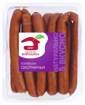 Колбаски Мясной дом Бородина Охотничьи полукопченые 535 г