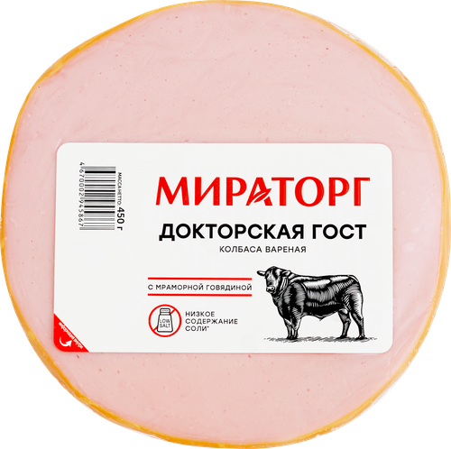 

Колбаса варёная Докторская Мираторг 450 г