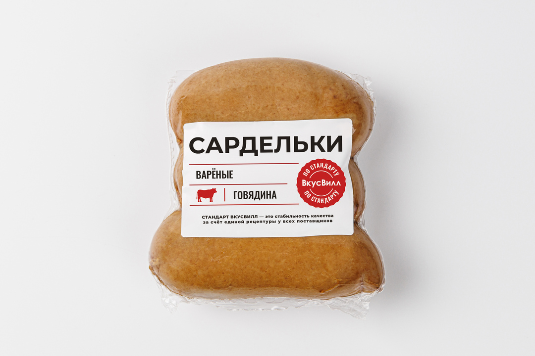 

Сардельки категории А из говядины по стандарту ВкусВилл, вес
