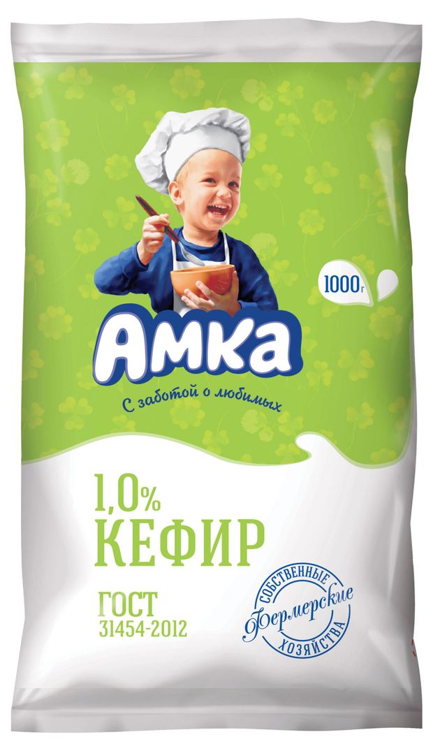 

Кефир Амка 1% 1000 г