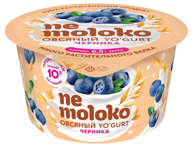 

Йогурт Nemoloko овсяный с черникой 130 г