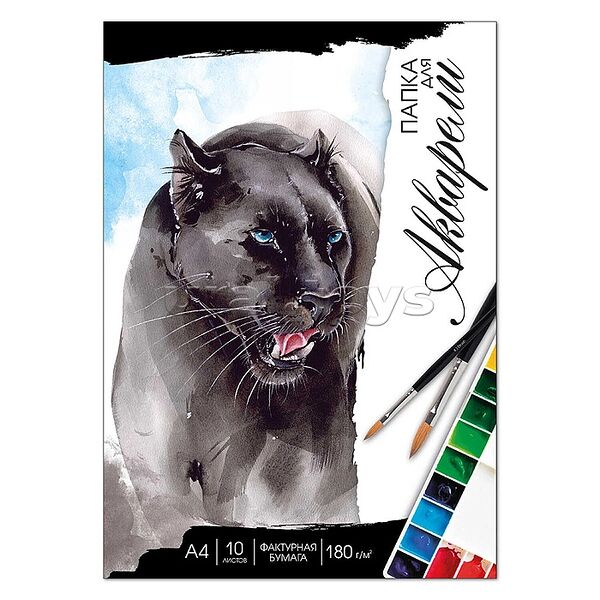 Папка для акварели Феникс+ Черная пантера