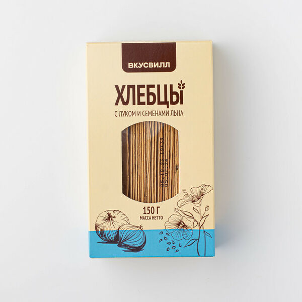 Хлебцы с луком и семенами льна