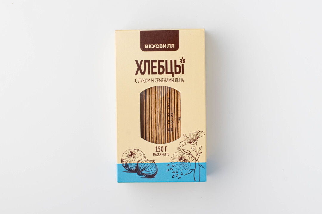 

Хлебцы с луком и семенами льна