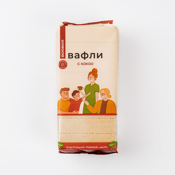 Вафли ВкусВилл с какао 350 г