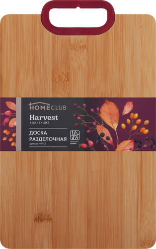 

Доска разделочная Homeclub Harvest бамбук 30 х 20 x 1 см