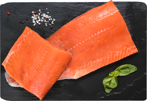 

Форель Лента Fresh радужная слабосоленая филе-кусок на коже, вес