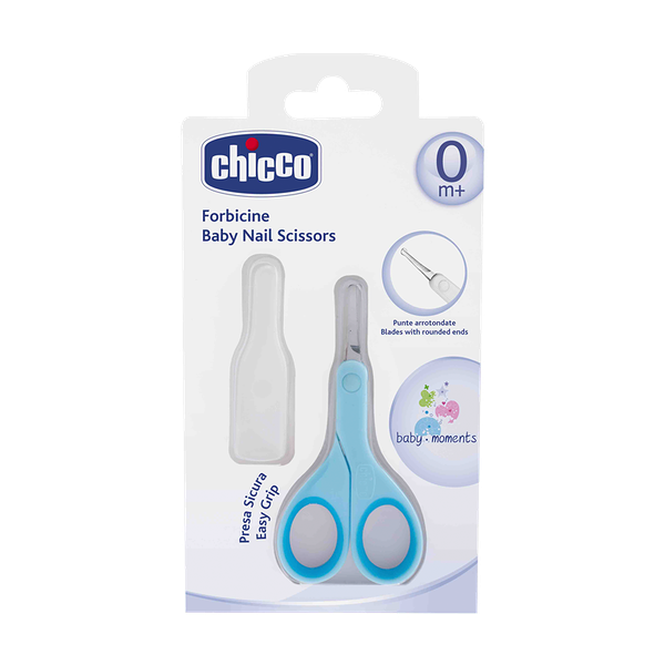Ножницы с закругленными концами Chicco с 0 месяцев голубые