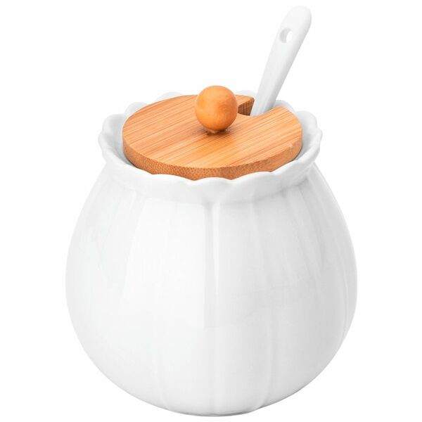 Сахарница Флорин Tea Time фарфоровая с ложкой