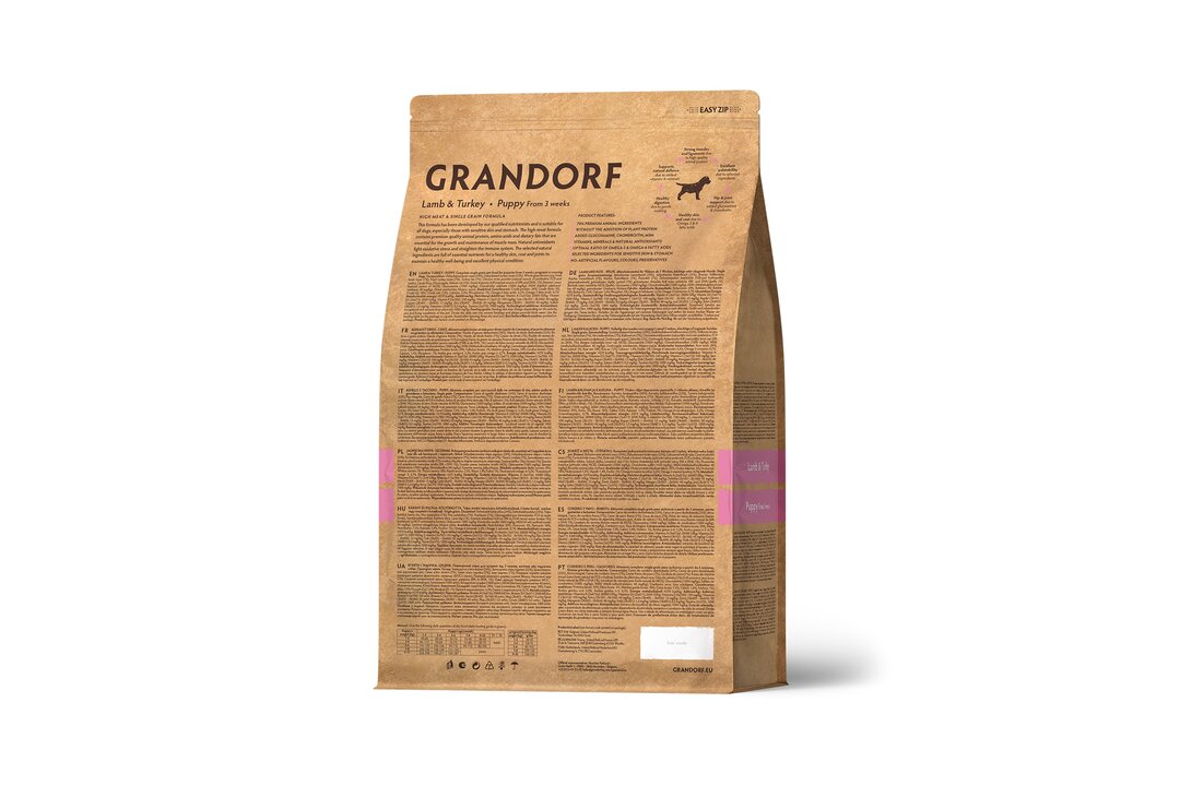 

Корм для щенков Grandorf ягненок с индейкой 3 кг