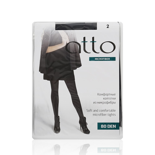 Женские колготки Atto Velour из микрофибры 80den серые 2 размер