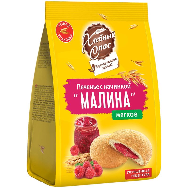 

Печенье Хлебный Спас сдобное с начинкой Малина 200 г