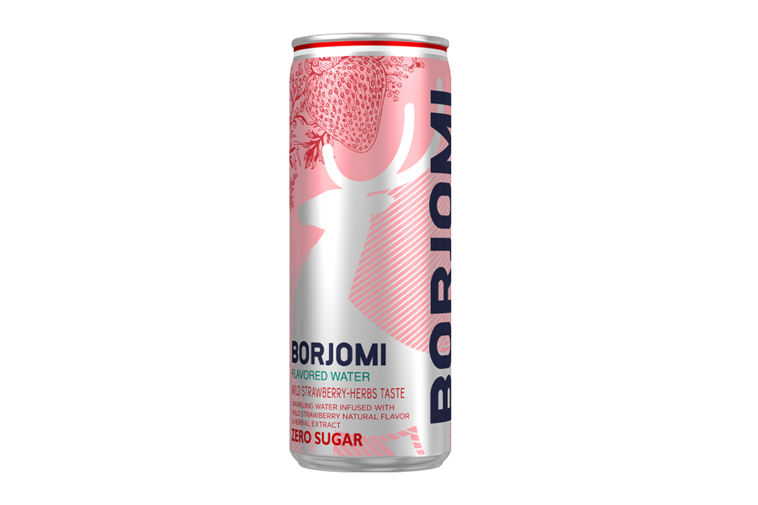 

Напиток газированный Borjomi Flavored Water Земляника и артемизия без сахара 330 мл
