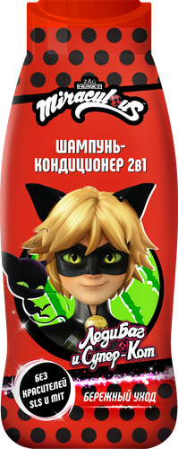 

Шампунь-кондиционер для волос детский Miraculous 2 в 1 Супер-Кот 400 мл