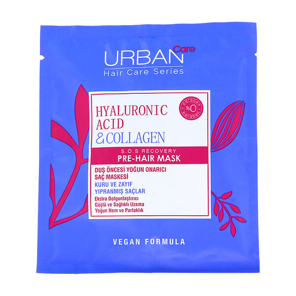 Маска для волос Urban Care с коллагеном и гиалуроновой кислотой восстанавливающая 50 мл