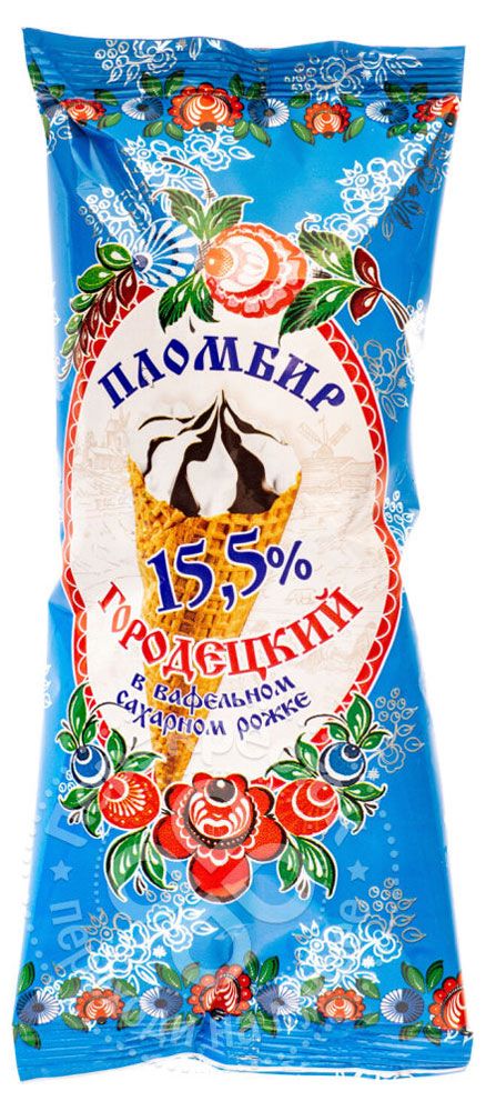 

Мороженое Городецкий пломбир, рожок с шоколадной глазурью 100 г