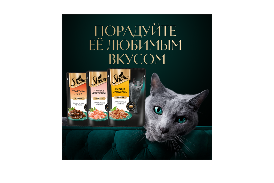 

Влажный корм для кошек Sheba Ломтики в соусе с курицей и индейкой 75 г