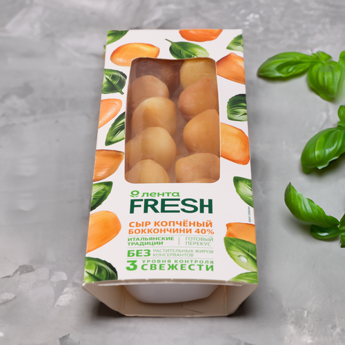 

Сыр ЛЕНТА FRESH Боккончини копченый 40% без змж, 100 г