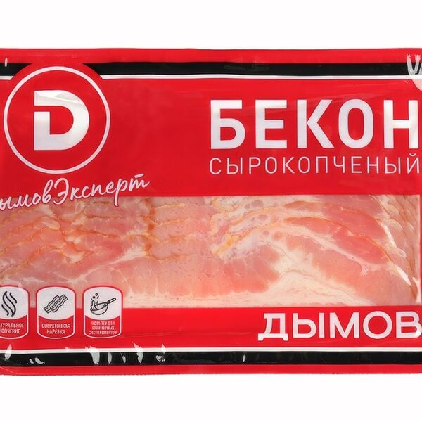 Бекон сырокопченый Дымов нарезка, 200 г
