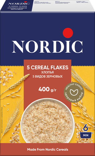 

Хлопья Nordic 5 видов зерновых 400 г
