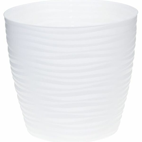 Кашпо для цветов Idea Дюна d=22см, 5,5л, с поддоном, цвет белый