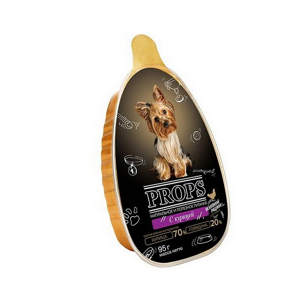 Корм консервированный мясной для собак с курицей 95г., РБ