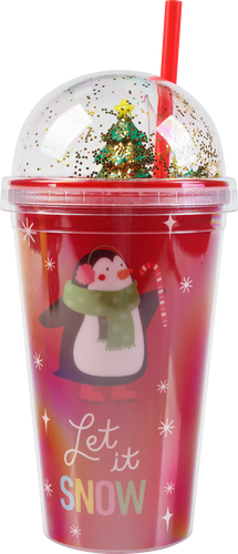 

Стакан Homeclub Новогодний с трубочкой пластик 450 мл 1 шт. дизайн в ассортименте