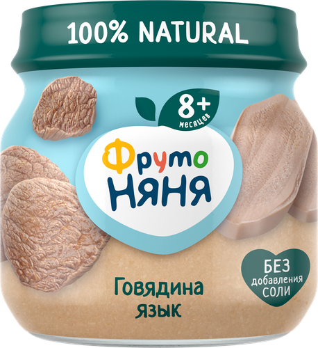 

Пюре мясное ФрутоНяня из говядины с языком 80 г