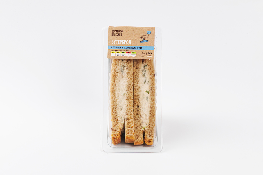 

Бутерброд с тунцом и базиликом, 156 г