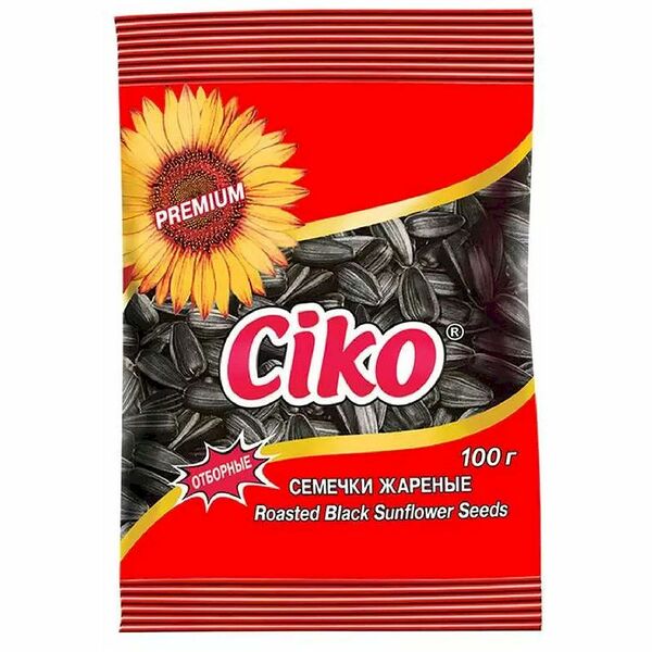 Семена подсолнечника Ciko чёрные жареные 100 г