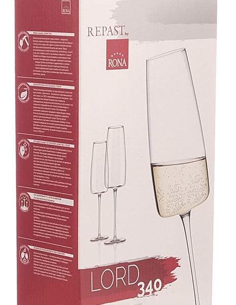 Набор бокалов для шампанского Rona Lord 340 мл x 2 шт.