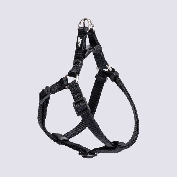 Шлейка нейлоновая для собак Step-in, 10 мм, 35-53 см, черная