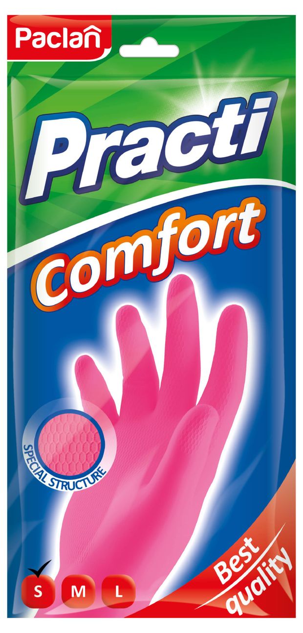 

Перчатки Paclan Practi Comfort хозяйственные М 1 пара
