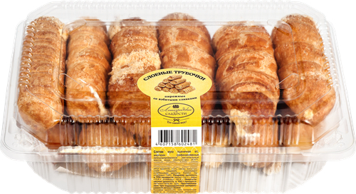 

Пирожные Ленинградские сладости Слоеные трубочки со взбитыми сливками 300 г