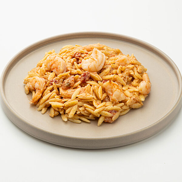 Паста Орзо с креветками