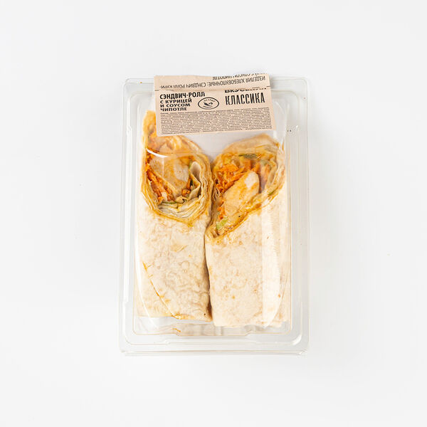 Сэндвич ролл с курицей и соусом чипотле