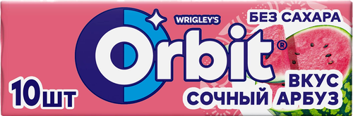 

Жевательная резинка Orbit Сочный арбуз без сахара 13.6 г