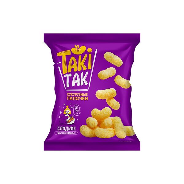 Палочки кукурузные неглаз сладкие Taki tak 160г