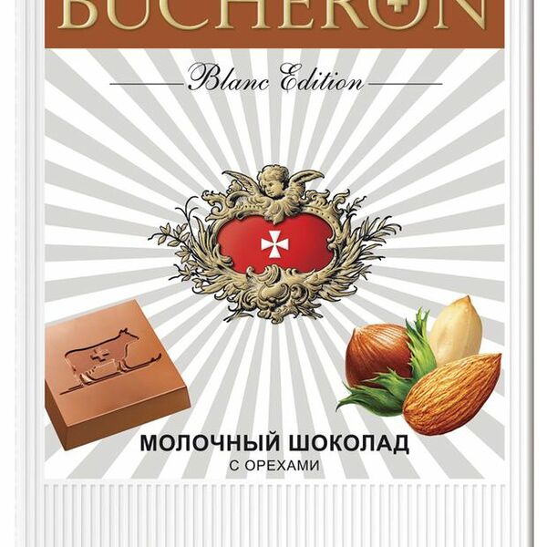 Шоколад молочный Bucheron Blanc Edition с орехами, 85 г
