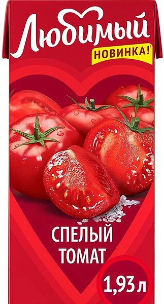 Нектар томатный с мякотью Любимый 1.93 л