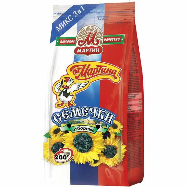 Семечки отборные От Мартина Микс 3 в 1 200г