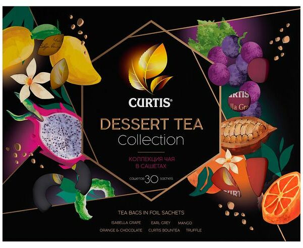 Набор подарочный Curtis Dessert Tea Collection в сашетах, 58.5г